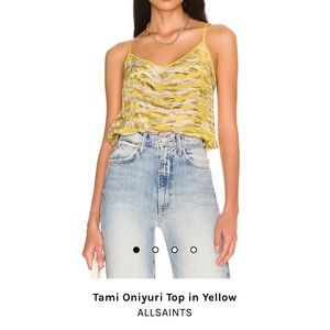 Yellow tank blouse, All Saints brand. New with tags! Runs small!! Size 4